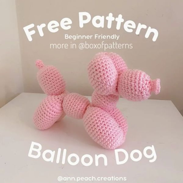 two pink crocheted stuffed animals sitting on top of a white surface with the words free pattern below it