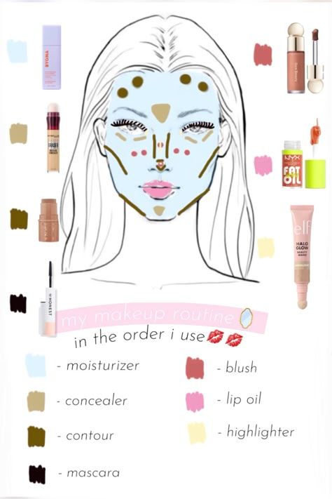 Skin Care Makeup Routine, Makeup Ideas For School Pictures, Preppy Make Up Tutorial, Preppy Make Up Routine, Make Up Journal, Makeup Looks Routine, Makeup For Picture Day Schools, Natural Makeup Routine For School, Cute Makeup Routine