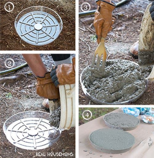 steps to make a fire pit with concrete