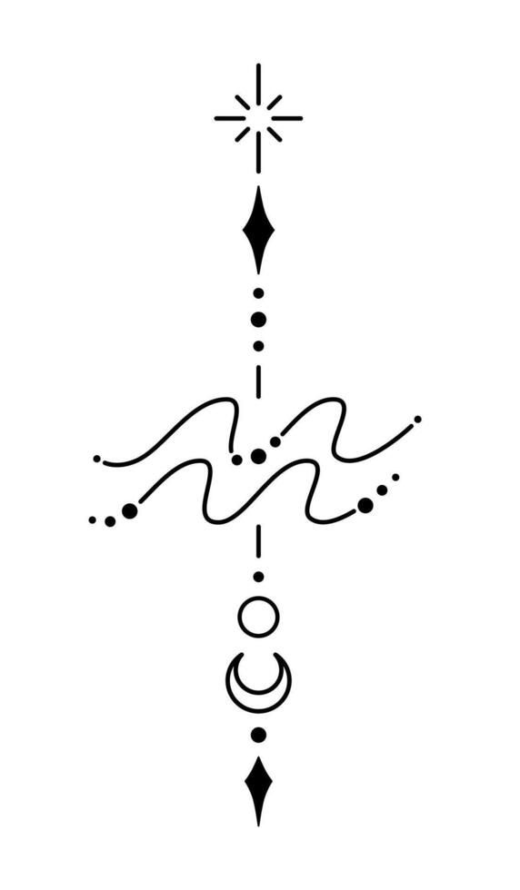 the cross is drawn in black ink on a white background, and has an arrow pointing up