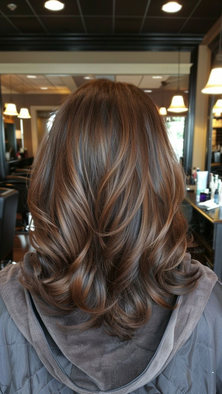 Get ready to fall in love with the hottest hair color trend of 2024: caramel balayage. This stunning technique seamlessly blends warm, rich caramel tones with your natural hair color, creating a look that’s both Rambut Brunette, Hair Color Caramel, Fall Hair Color For Brunettes, Brunette Balayage Hair, Brown Hair Balayage, Long Brown Hair, Haircuts For Medium Hair, Balayage Brunette, Hair Color And Cut