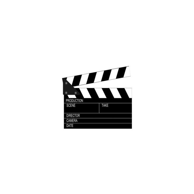 a black and white movie clapper with the word production written on it's side