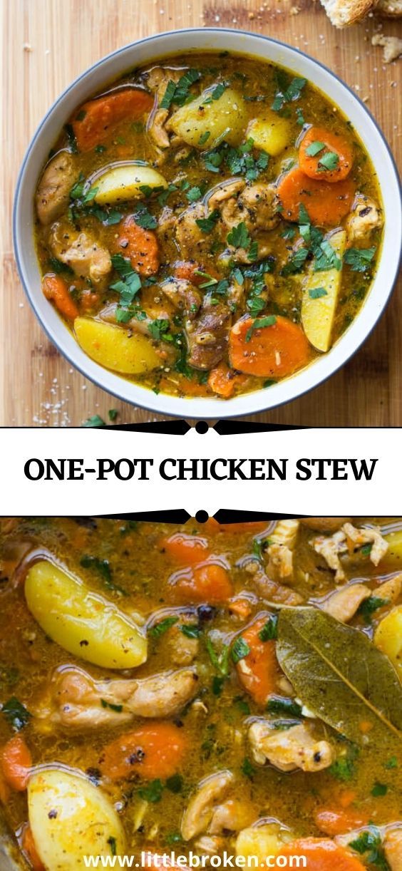 one pot chicken stew with potatoes and carrots