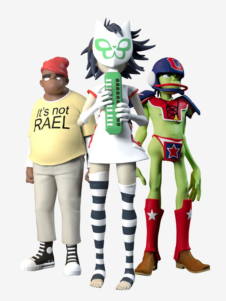 three cartoon characters standing next to each other in front of a white background with the caption it's not rael