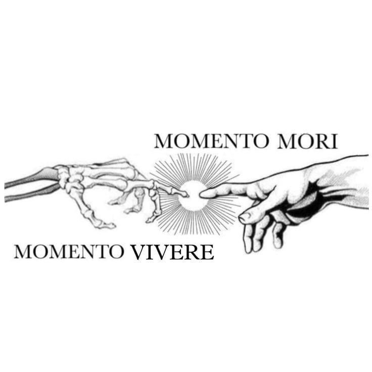 two hands touching each other with the words momento viere