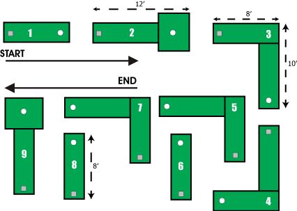 the floor plan for an apartment building with four different areas and three separate sections to each other