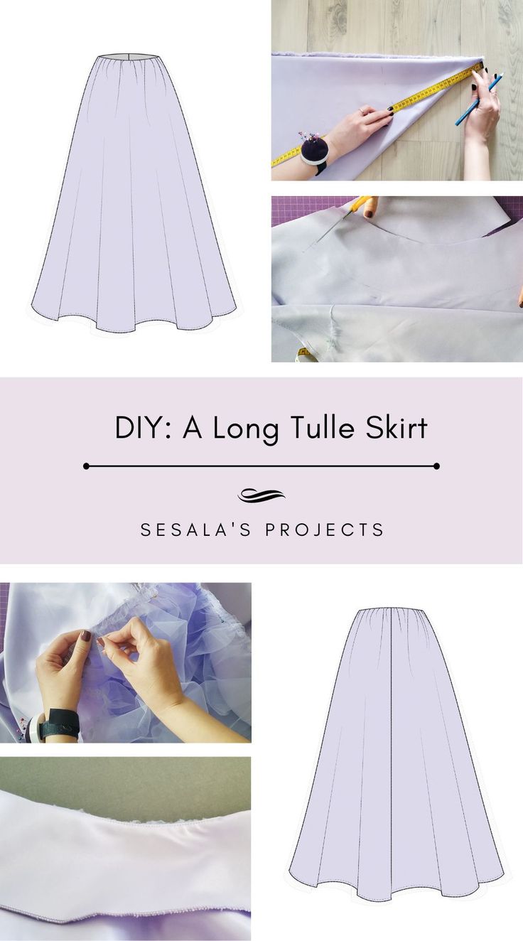 instructions to make a long tulle skirt