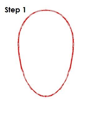 a drawing of a red rope with the words step 1 on it and an image of a