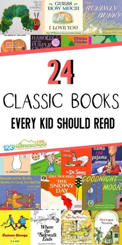 the cover of 24 classic books every kid should read