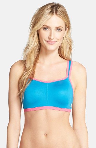 Nice bright color for class! --> #Natori 'Yogi' Convertible Bra | Nordstrom Sporty Contoured Sports Bra With Built-in Bra, Nylon Sports Bra With Adjustable Straps And 4-way Stretch, Sporty Underwire Sports Bra With Built-in Bra, Supportive Sporty Sports Bra With Removable Pads, Blue Sporty Sports Bra With Removable Pads, Contoured Sporty Activewear For Sports, Sporty Activewear With Removable Bra Pads, Blue Athleisure Sports Bra With Adjustable Straps, Medium Support Nylon Sports Bra With Removable Pads