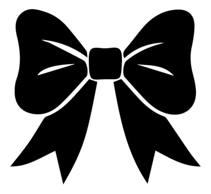 a black and white bow on a white background