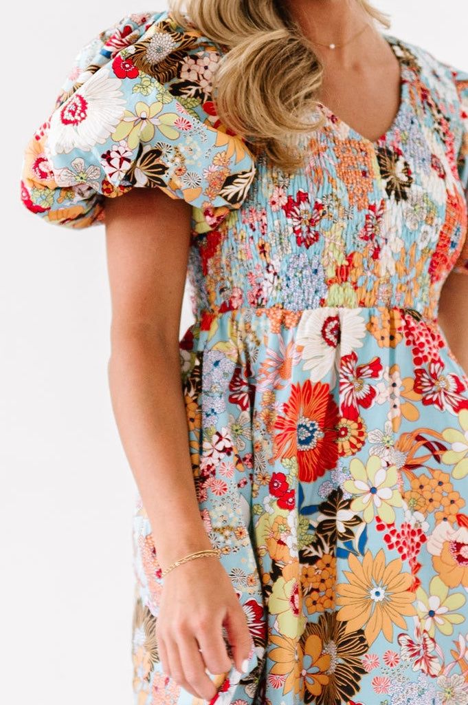 We kind of think the following……you can never have too many dresses. You can never have too much floral print. Also, we’d rather be over dressed than under dressed at any given moment, at any given event. This floral print makes us feel all sorts of happy and energetic! It’s bright and fun but not over done. The puff sleeves make us feel pretty! We love a good midi length because it works for all the bodies! The simple v neck is flattering and last but not least, the fabric is lightweight but co Expressive Fashion, Under Dress, Feel Pretty, Dress Gift, Classic Silhouette, Fleece Hoodie, Timeless Style, Puff Sleeves, Shoe Collection