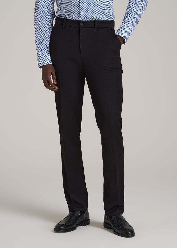 About Our Stretch Dress Pants for Tall Men Searching for slacks for tall men is challenging, and finding ones that are actually comfortable is even harder. That’s why we made these men’s tall pants with a unique stretch twill. A touch of flex gives all day comfort while the twill offers a classic finish. Equally polished and easy to wear, these pants are designed specifically for men from 6’3 to 7’1. We wanted to create an elevated basic for tall guys that can be worn to work, dinner or upscale Work Dinner, Scrubs Dress, Athleisure Summer, Cozy Sleepwear, Tall Men, Stretch Dress Pants, Men In Black, Tall Pants, Mens Dress Pants