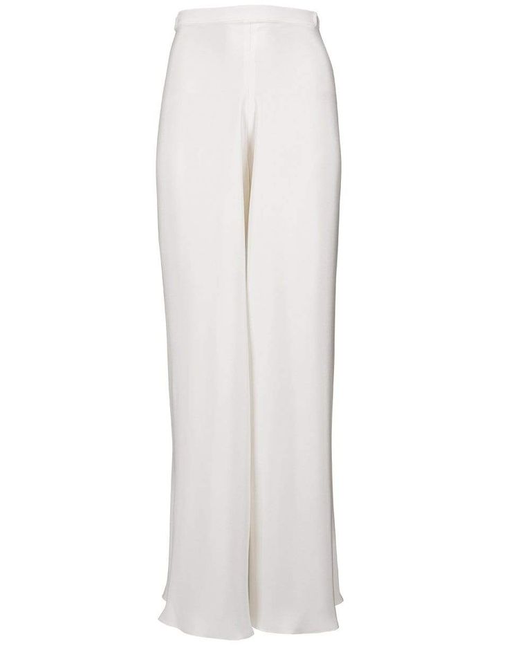 PETER COHEN CLOTHINGPANTWIDE LEG White Flowy Wide Leg Chute Pant White Wide-leg Spring Pants, White Wide-leg Pants For Spring, White Wide Leg Pants For Spring, White Wide Leg Pants For Summer Evenings, White Straight Pants For Evening, White Wide Leg Pants For Evening, White Ankle-length Wide Leg Pants For Formal Occasions, Elegant White Wide Leg Pants With Elastic Waistband, Chic White Wide Leg Pants For Evening