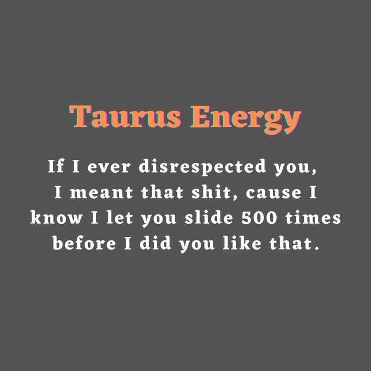 the words taurus energy are written in orange and black on a gray background with an orange border