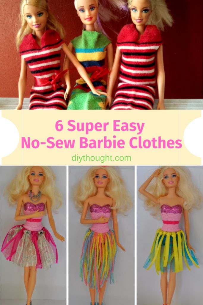 barbie dolls with different outfits and hair