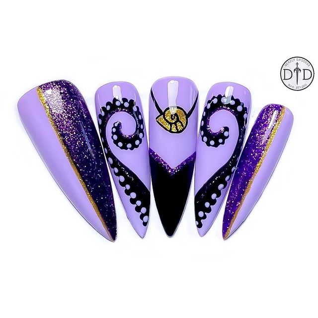 Nail Art Dessin, Princess Nail Art, Nails October, Disneyland Nails, Disney Nail Designs, Disney Inspired Nails, Crazy Nail Designs, Art Deco Nails, Fall October