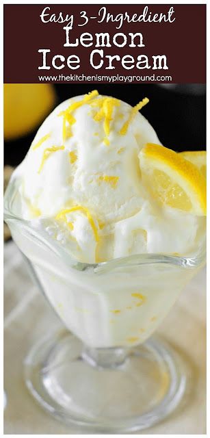 an ice cream sundae with lemons on top