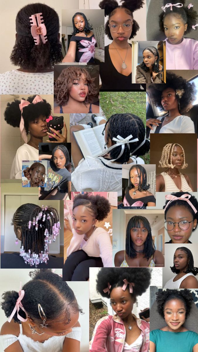 Cute hairstyles, afrocoquette, Afrocutie, hairstyles for blk grls, cute African girl hair Type 4 Hairstyles, Cute Hairstyle Ideas, 4 Hairstyles, Cabello Afro Natural, Cute Natural Hairstyles, Short Box Braids Hairstyles, Beautiful Black Hair, Quick Natural Hair Styles, Cute Hairstyle