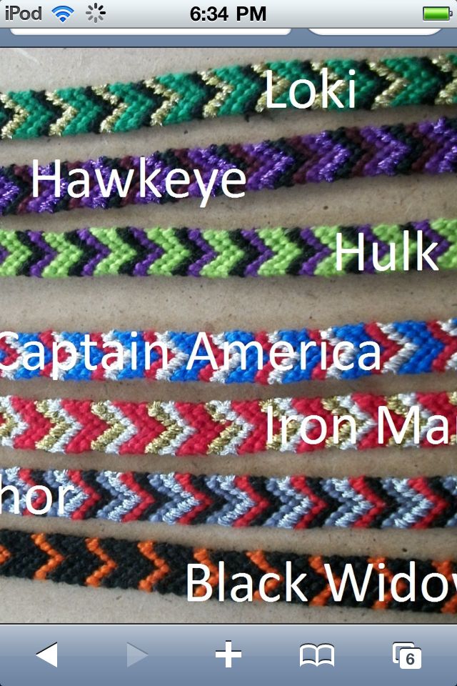 several bracelets with different colors and designs are shown on an iphone screen, which is displaying