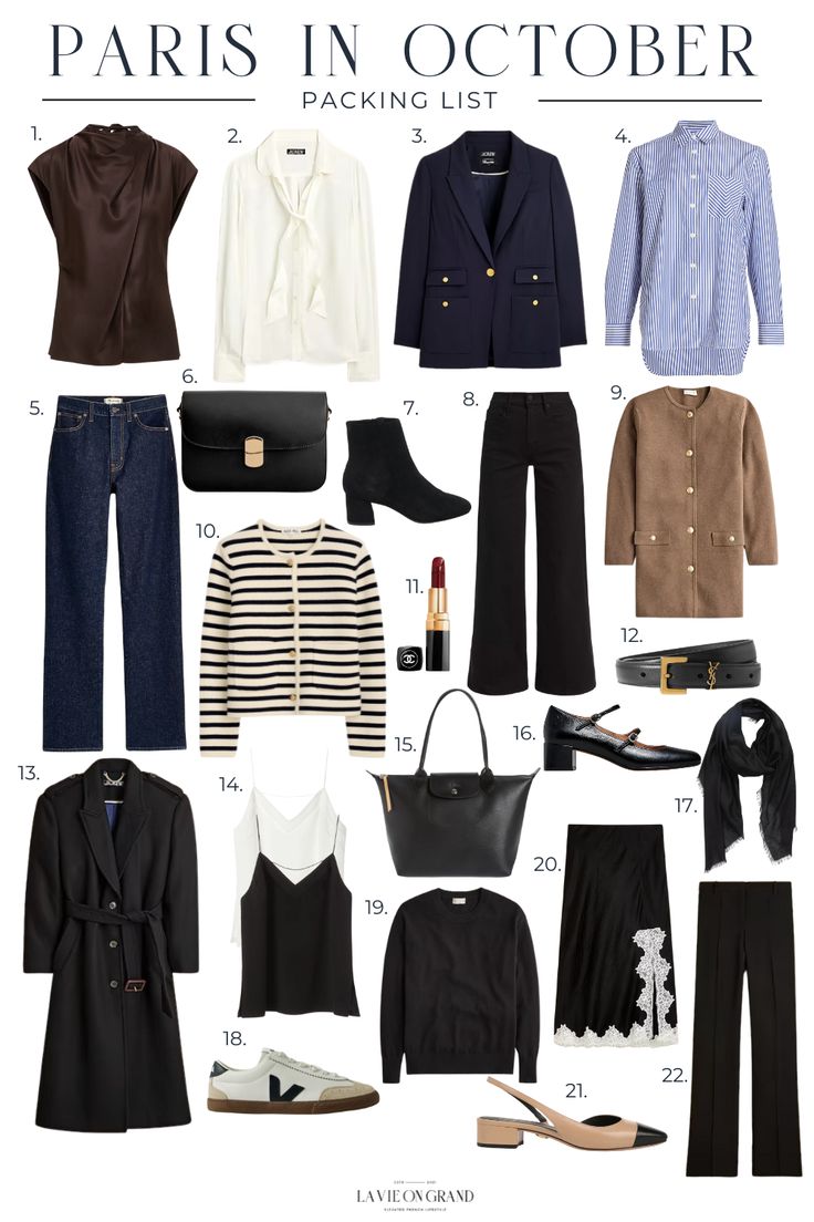 Packing List For Paris In Fall, Paris Vacation Outfit Fall, Fall Outfits France, Paris In October Packing List, Pack For Italy In October, Paris October Outfit Ideas, Paris In November Packing List, Outfits To Wear In Europe Fall, Paris Fall Capsule Wardrobe