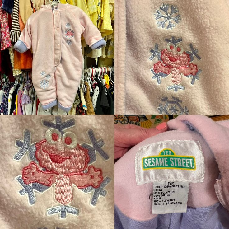 Vintage Baby Elmo muppet snowsuit for kids 18-24 Months. Amazing vintage condition. I will be honest, at first I thought this was Zoe Muppet so you could opt in for either. Great suit! Baby Elmo, Kids Jackets, Snow Suit, Be Honest, Vintage Baby, Baby Month By Month, Clothing Items, Favorite Outfit, Girl Outfits