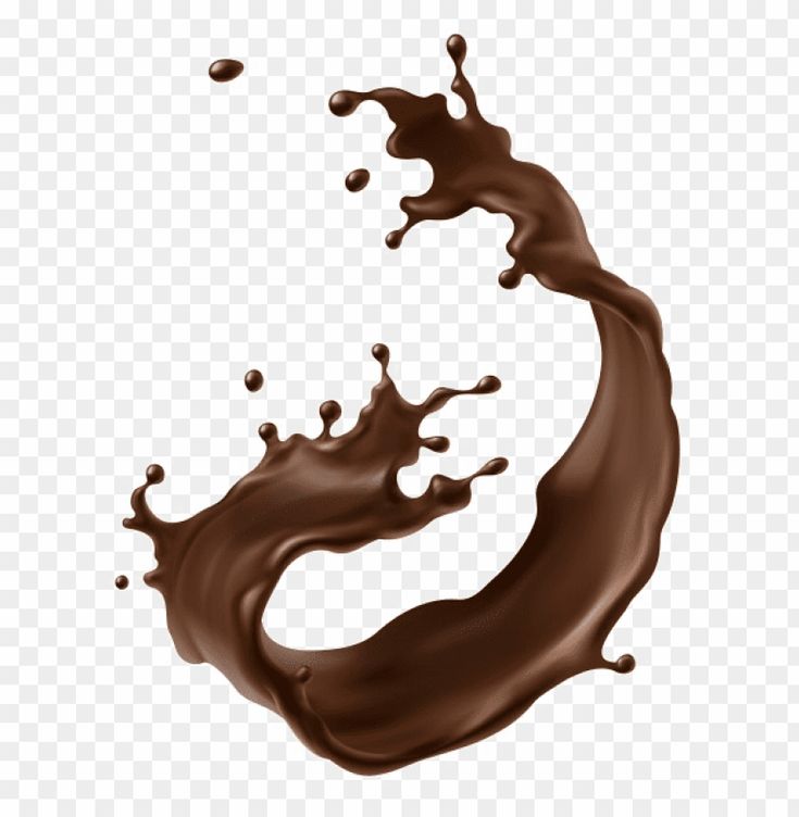 chocolate splashing into the air on top of a white background, hd png