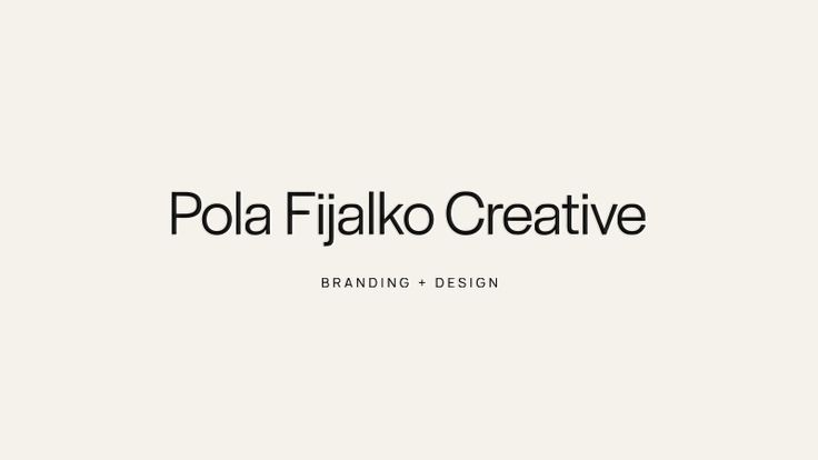 Pola Fijalko Creative | Branding + Design