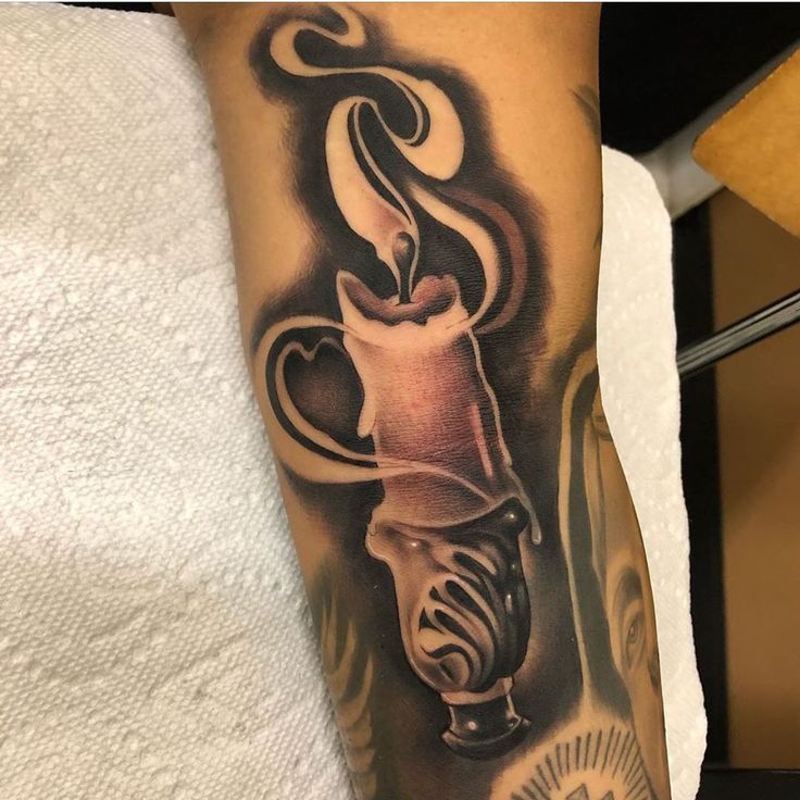 serious ink tattoo on Instagram: “Check out candle tattoo done by @jorgevega_tat2s now booking November appointments contact him @jorgevega_tat2s @jorgevega_tat2s…” Melting Candle Tattoo, Tattoo Gap Fillers, Temptress Tattoo, Burning Candle Tattoo, Candles Tattoo, Him Tattoo, Candle Tattoo Design, Tattoos For Siblings, Now Tattoo