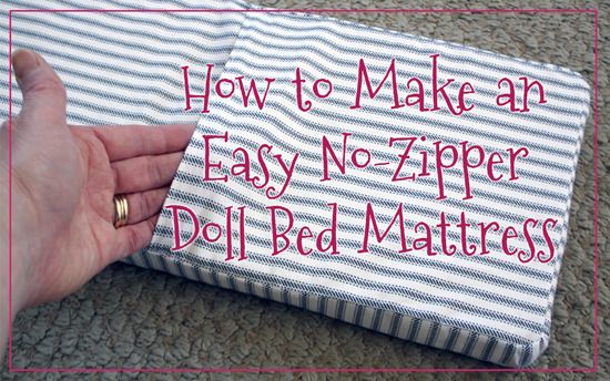 how to make an easy no - zipper doll bed mattress