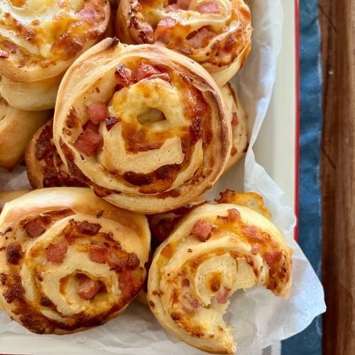 there are many different types of pastries in the tray