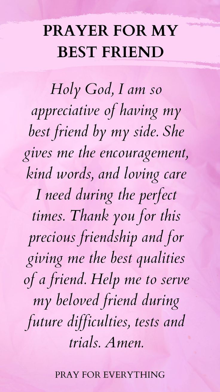 the prayer for my best friend