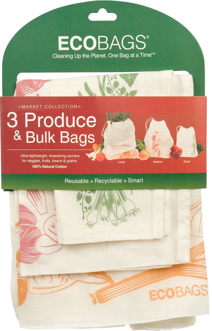 ecobags 3 - pack produce and bulk bags