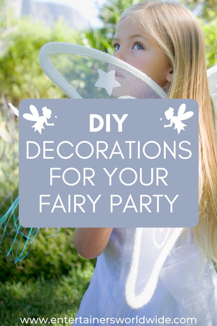 There is nothing so fun as making decorations for your Little One’s Birthday party – the only thing that can make it even better is if those decorations are also crafty projects you can do with your children! What better way to build the excitement on the run up to their party? In fact these decorations are so much fun to make that you can use them as craft projects at any time.  #fairy #party #decorations #craft #diy Diy Fairy Themed Birthday Party, Fairy Party On A Budget, Fairy Party Table Setting, Fairy Garden Signs Diy, Fairy Party Diy Decorations, Fairytale Theme Party Decorations Diy, Fairy Birthday Party Ideas Decorations Diy, Diy Fairy Party Ideas, Outdoor Fairy Party