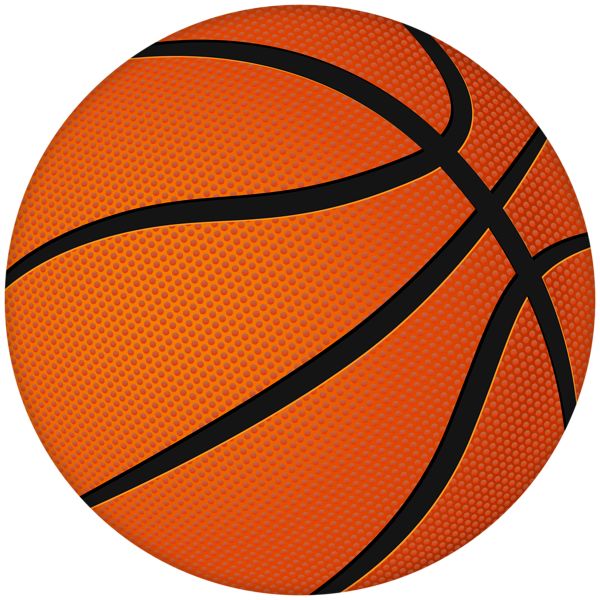 an orange basketball with black lines on it