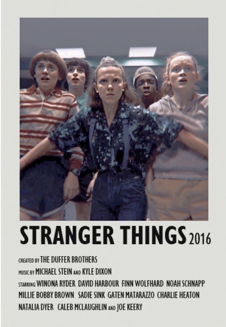 a movie poster for the film strange things with an image of a group of people