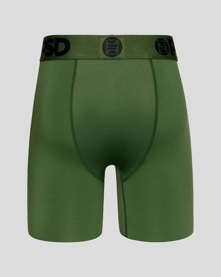 It all started with the signature PSD 7" brief. The 7" inseam and breathable sealed Micro Mesh pouch offers tailored support for maximum comfort. With four-way stretch and durable flatlock stitching, your briefs will stay in place and moving with you no matter what you get into. | PSD Men's Solids - Olive Underwear in Green, Size Small Mesh Pouch, Luxe Lounge, No Matter What, Boy Shorts, Briefs, Matter, Stitching, Pouch, Mesh