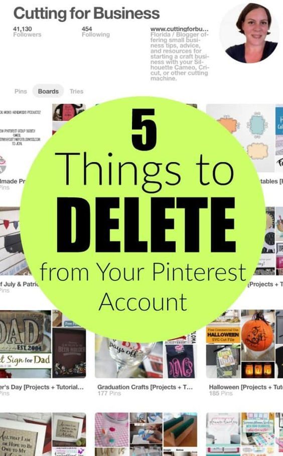 a pinter's guide to getting things to delete from your pinterest account