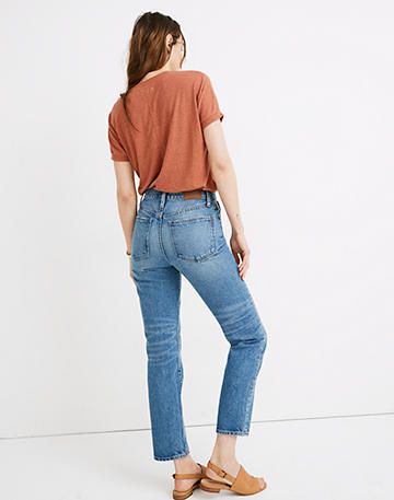 Women's Perfect Vintage Jean in Cormie Wash | Madewell Summer Style Ideas, Neutral Jacket, Stylish Outfits For Women Over 50, Chic Summer Style, Summer Attire, Boat Neck Tops, Summer Season, Vintage Jeans, Black Maxi Dress