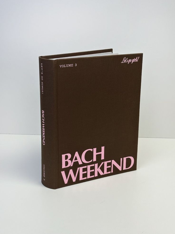 a book with the title bach weekend written in pink on it's front cover