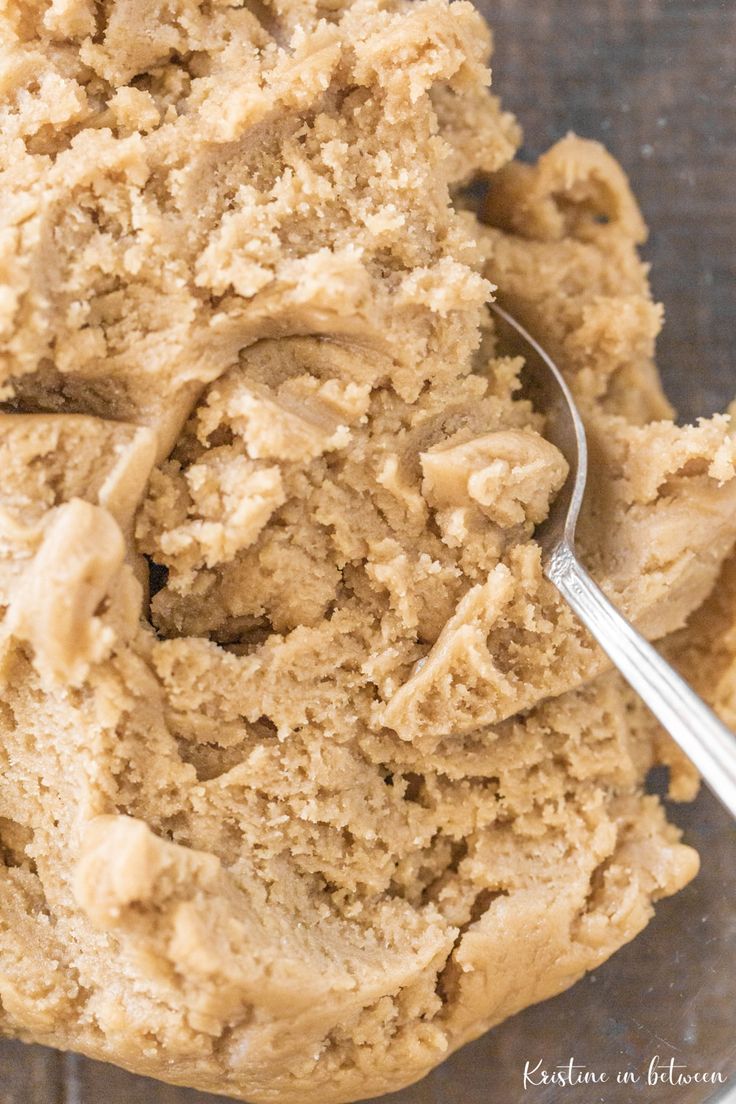 a scoop of peanut butter ice cream in a bowl