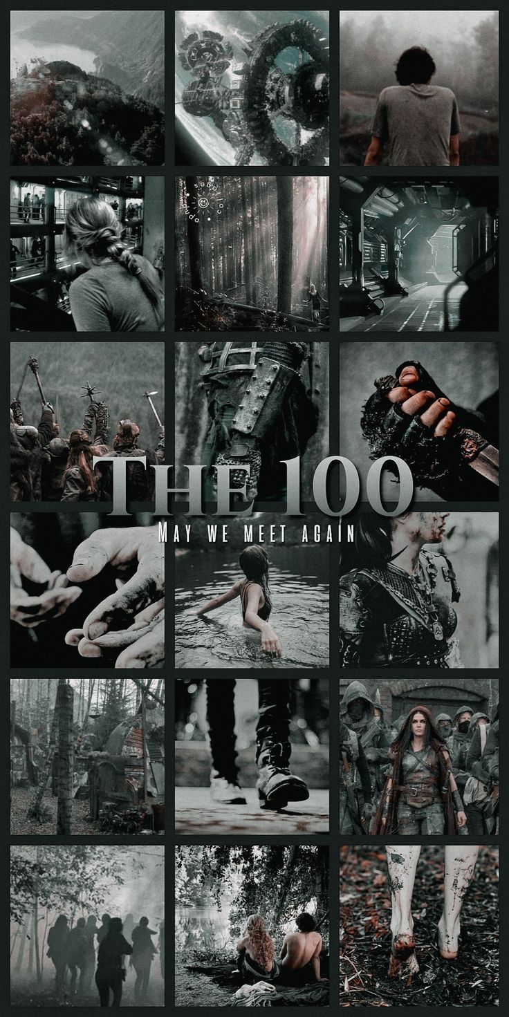 the 100 may we meet again poster is shown in black and white, with images of people