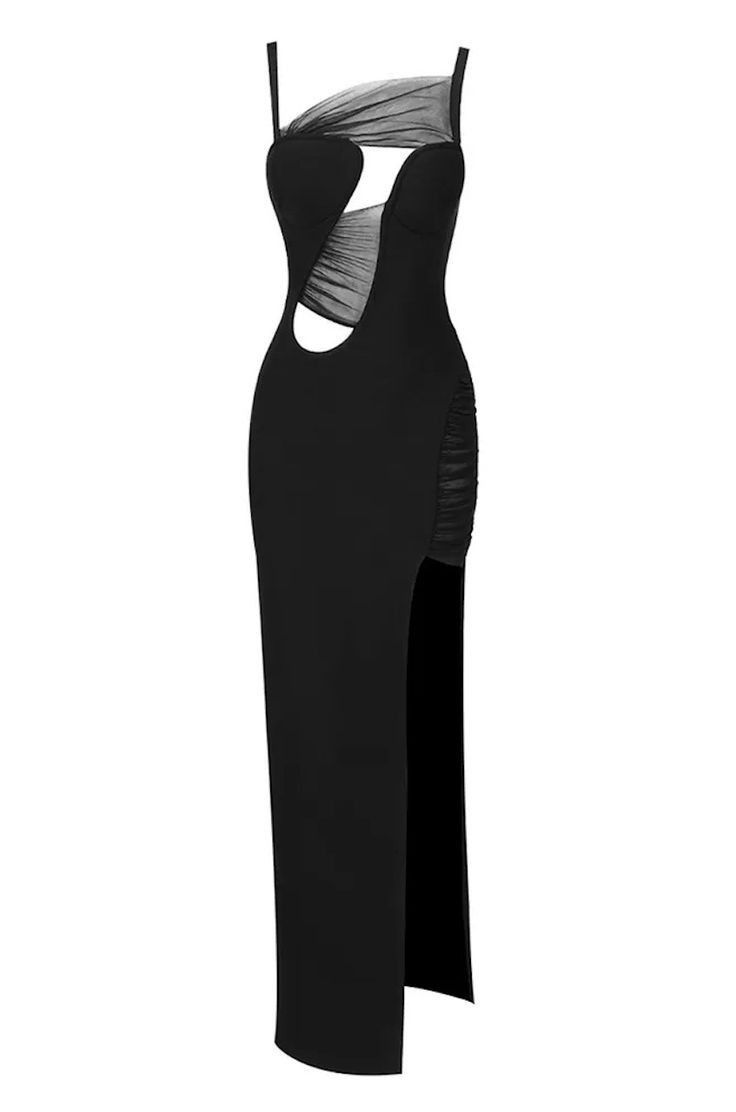 Cutout Fitted Dress, Heart Cut Out Dress, Black Dress With Cutouts, Side Cut Out Dress, Black Cut Out Dress, Cutout Dresses, Dress With Cutouts, Cutout Neckline, Prada Fashion