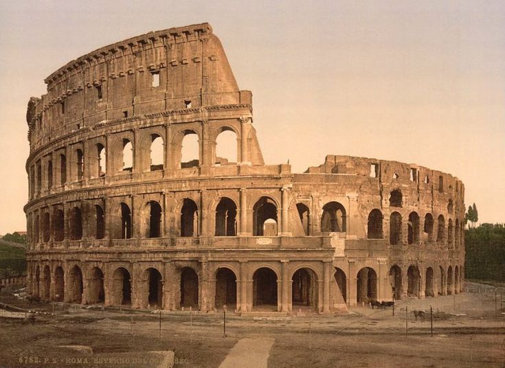 an old photo of the colossion in rome