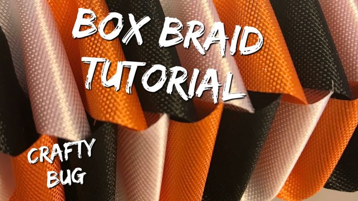 an orange and black bow tie with the words box braid tutorial