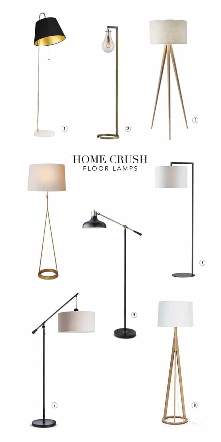 different types of lamps and floor lamps for living room, bedroom or office use in the home