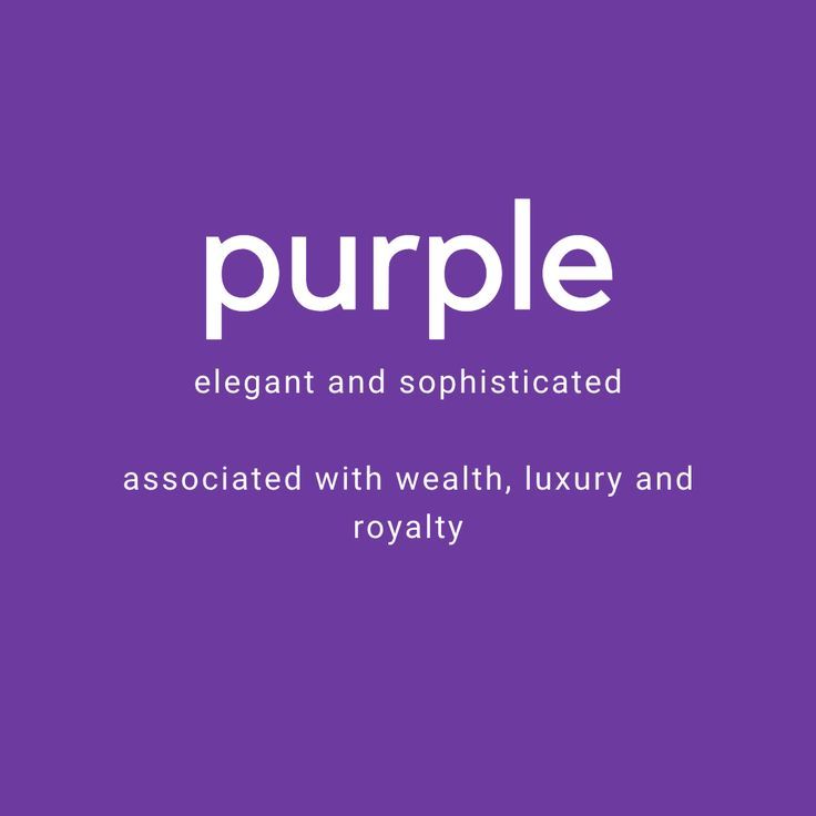 the words purple are in white on a purple background