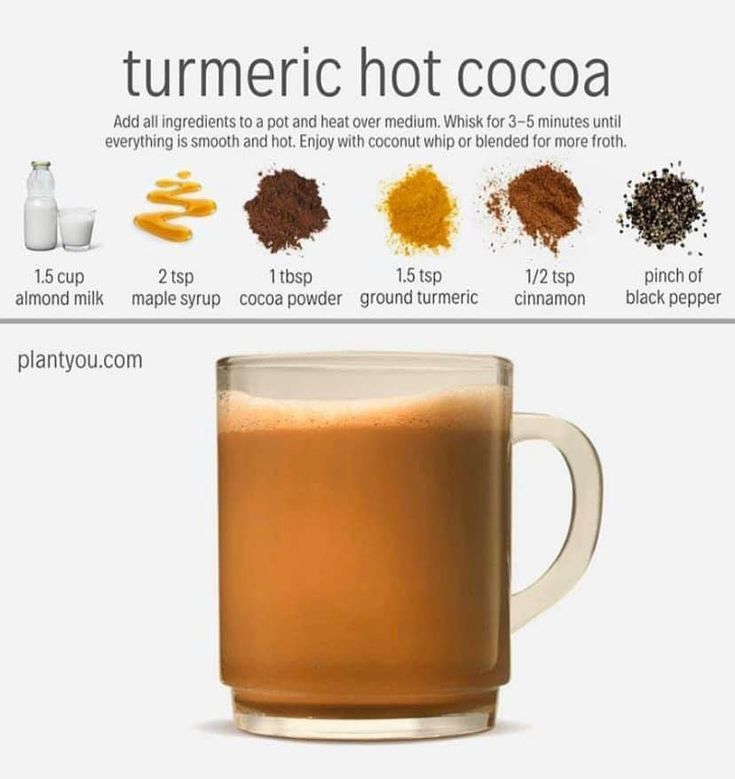 an info sheet describing how to use turmeric hot cocoa