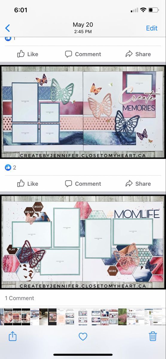 two screens showing the same page and different layouts for each page, one with an image