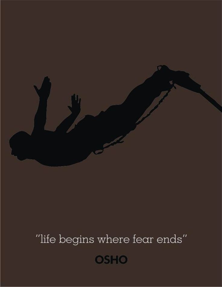 a person floating in the air with their hand up to his face and text that reads, life begins where fear ends